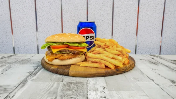 Chicken Cheese Burger Meal