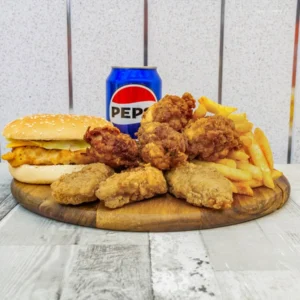 Retro Chicken Burger Meal NEF